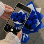 Букет 11 синих роз с двойной упаковкой